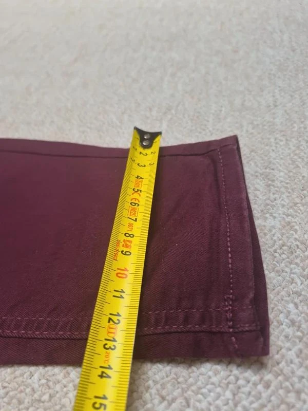 Jeans Slim Mim Burdeos Detalles de Cremallera Talla 36 – photo 5